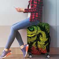 New Zealand Sea Animals with Maori Tribal Tattoo Luggage Cover Shark Manta Ray with Silver Fern Reggae LT03 - Polynesian Pride