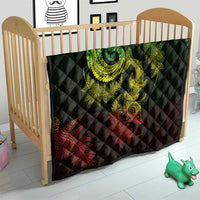 New Zealand Sea Animals with Maori Tribal Tattoo Quilt Shark Manta Ray with Silver Fern Reggae LT03 - Polynesian Pride