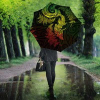 New Zealand Sea Animals with Maori Tribal Tattoo Umbrella Shark Manta Ray with Silver Fern Reggae LT03 - Polynesian Pride