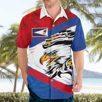 American Samoa Flag Day Hawaiian Shirt Polynesian Art Geometric with Flag Brush Style