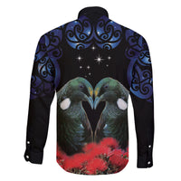 New Zealand Maori Matariki Family Matching Summer Maxi Dress and Hawaiian Shirt Hongi Tui Bird Pohutukawa and Polynesia Tribal LT03 - Polynesian Pride