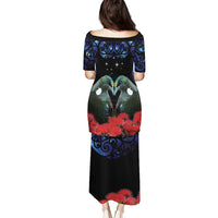 New Zealand Maori Matariki Puletasi Hongi Tui Bird Pohutukawa and Polynesia Tribal LT03 - Polynesian Pride