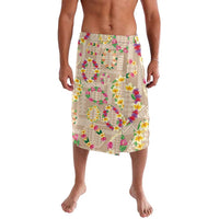 Hawaiian Kakau Tattoo Leis and Palaka Pattern Lavalava Traditional Aloha Tribal Beige Color