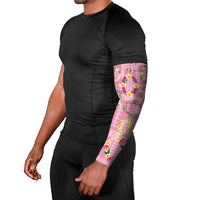 Hawaiian Leis Arm Sleeves Kakau Tattoos and Palaka Pastel Pink Color