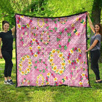 Hawaiian Leis Quilt Kakau Tattoos and Palaka Pastel Pink Color