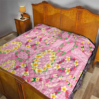 Hawaiian Leis Quilt Kakau Tattoos and Palaka Pastel Pink Color