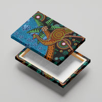 Fiji and Australia Canvas Wall Art Palm Tree and Abogirinal Emu