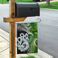 New Zealand Koru Natural Garden Flag Manaia and Silver Fern Maori Pattern