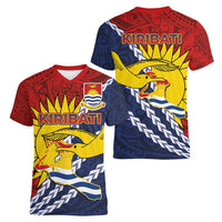 Kiribati Independence Day Women V-Neck T-Shirt Polynesian and Melanesian Art Tattoo