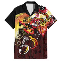 Papua New Guinea 2025 Family Matching Long Sleeve Bodycon Dress and Hawaiian Shirt 50th Independence Day Anniversary LT03 Dad's Shirt - Short Sleeve Red - Polynesian Pride