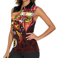 Papua New Guinea 2025 Women Sleeveless Polo Shirt 50th Independence Day Anniversary
