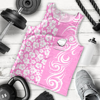 Custom Hawaii Kauai Island Men Tank Top Hibiscus Pattern Seamless Tribal Simple Pink LT03 Pink - Polynesian Pride