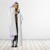 Custom Hawaii Kauai Island Hooded Blanket Hibiscus Pattern Seamless Tribal Simple Purple LT03 - Polynesian Pride