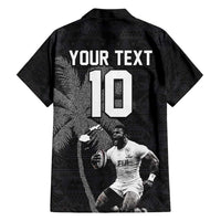 Custom Fiji Rugby Pacific Champions 2024 Family Matching Short Sleeve Bodycon Dress and Hawaiian Shirt Anniversary 7 Titles - Fijians Rugby and Tapa Hibiscus Black Art LT03 - Polynesian Pride