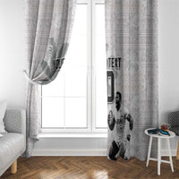 Custom Fiji Rugby Pacific Champions 2024 Window Curtain Anniversary 7 Titles - Fijians Rugby and Tapa Hibiscus White Art