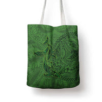 Hawaiian Whales Polynesian Art Motifs Tote Bag Green Color LT03 - Polynesian Pride