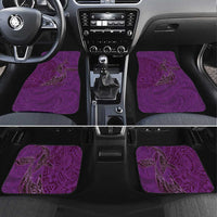 Hawaiian Whales Polynesian Art Motifs Car Mats Purple Color LT03 Set 4pcs Purple - Polynesian Pride