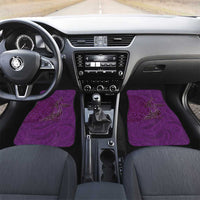 Hawaiian Whales Polynesian Art Motifs Car Mats Purple Color LT03 Set 2pcs - Front Purple - Polynesian Pride
