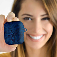 Hawaiian Whales Polynesian Art Motifs AirPods Case Blue Color - Polynesian Pride