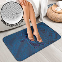 Hawaiian Whales Polynesian Art Motifs Bathroom Set Blue Color LT03 - Polynesian Pride