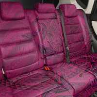 Hawaiian Whales Polynesian Art Motifs Back Car Seat Cover Pink Color - Polynesian Pride
