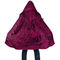 Hawaiian Whales Polynesian Art Motifs Cloak Pink Color - Polynesian Pride