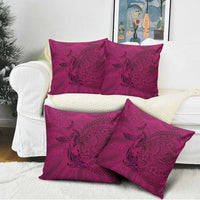 Hawaiian Whales Polynesian Art Motifs Pillow Cover Pink Color LT03 - Polynesian Pride