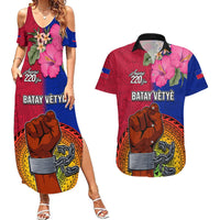 Haiti Battle of Vertieres Couples Matching Summer Maxi Dress and Hawaiian Shirt The Haitian Revolution 220th Anniversary Polynesian Style LT03 Red - Polynesian Pride