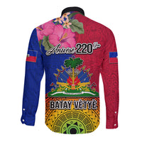 Haiti Battle of Vertieres Long Sleeve Button Shirt The Haitian Revolution 220th Anniversary Polynesian Style LT03 - Polynesian Pride