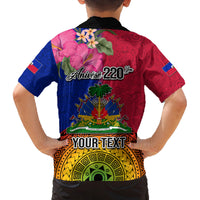 Personalised Haiti Battle of Vertieres Family Matching Off Shoulder Long Sleeve Dress and Hawaiian Shirt The Haitian Revolution 220th Anniversary Polynesian Style LT03 - Polynesian Pride