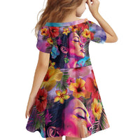 Polynesian Women Family Matching Mermaid Dress and Hawaiian Shirt Tropical Plant - Vibrant Surreal Dreamscape Vibe LT03 - Polynesian Pride
