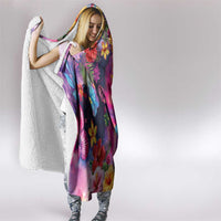 Polynesian Women Hooded Blanket Tropical Plant - Vibrant Surreal Dreamscape Vibe LT03 - Polynesian Pride
