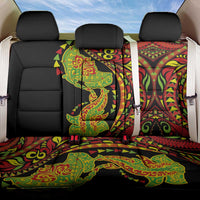 Hawaiian Manta Ray and Hammerhead Shark Tribal Tattoo Back Car Seat Cover with Polynesian Tribal Pattern Kanaka Maoli Flag Color LT03 One Size Multicolor - Polynesian Pride