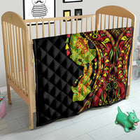 Hawaiian Manta Ray and Hammerhead Shark Tribal Tattoo Quilt with Polynesian Tribal Pattern Kanaka Maoli Flag Color
