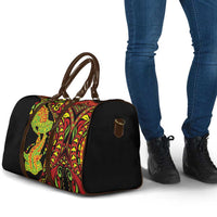 Hawaiian Manta Ray and Hammerhead Shark Tribal Tattoo Travel Bag with Polynesian Tribal Pattern Kanaka Maoli Flag Color LT03 - Polynesian Pride