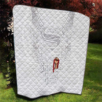 Super Samoa-Six Eight Five to The World Quilt Traditional Samoan Tattoo All White