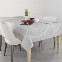 Super Samoa-Six Eight Five to The World Tablecloth Traditional Samoan Tattoo All White