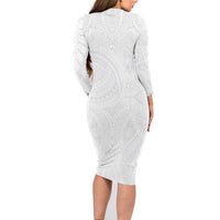 Lotu Tamaiti Samoan Art Tattoo Polynesian Pattern Family Matching Long Sleeve Bodycon Dress and Hawaiian Shirt LT03 - Polynesian Pride