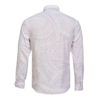 Lotu Tamaiti Samoan Art Tattoo Polynesian Pattern Long Sleeve Button Shirt