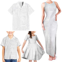 Lotu Tamaiti Samoan Art Tattoo Siapo Pattern Family Matching Tank Maxi Dress and Hawaiian Shirt LT03 - Polynesian Pride