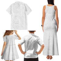 Lotu Tamaiti Samoan Art Tattoo Siapo Pattern Family Matching Tank Maxi Dress and Hawaiian Shirt LT03 - Polynesian Pride