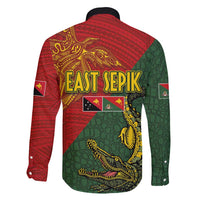 Sepik River Crocodile & Arts Festival Family Matching Long Sleeve Bodycon Dress and Hawaiian Shirt Bird-of-paradise Melanesian Tattoo LT03 - Polynesian Pride