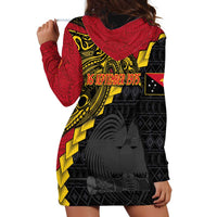 Papua New Guinea Independence Day Hoodie Dress Bird-of-paradise Melanesian Tattoo LT03 - Polynesian Pride