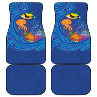 Hawaiian Funny Fruits Sea Animals Car Mats Mango Reef Triggerfish and Pineapple Turtle and Mandarin Jellyfish LT03 - Polynesian Pride