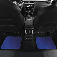 Fiji Day Car Mats Coral Reef with Tapa Motifs and Hibiscus Ocean Vibe LT03 Set 2pcs - Back Blue - Polynesian Pride