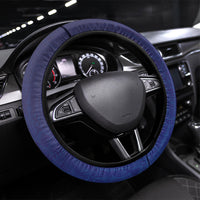 Fiji Day Steering Wheel Cover Coral Reef with Tapa Motifs and Hibiscus Ocean Vibe LT03 Universal Fit Blue - Polynesian Pride