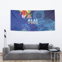 Fiji Day Tapestry Coral Reef with Tapa Motifs and Hibiscus Ocean Vibe LT03 - Polynesian Pride