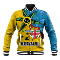 Malampa Fiji Day Baseball Jacket Tapa and Melanesian Patterns with Coat of Arms LT03 Unisex Multicolor - Polynesian Pride