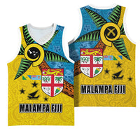 Malampa Fiji Day Basketball Jersey Tapa and Melanesian Patterns with Coat of Arms LT03 - Polynesian Pride