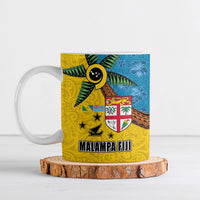 Malampa Fiji Day Ceramic Mug Tapa and Melanesian Patterns with Coat of Arms LT03 Multicolor - Polynesian Pride